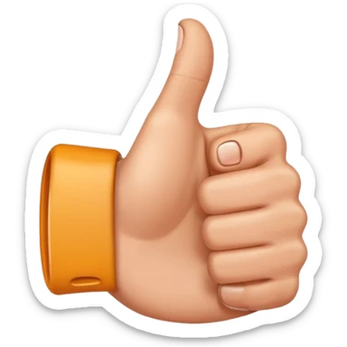 A piece sign with the thumbs up sticker