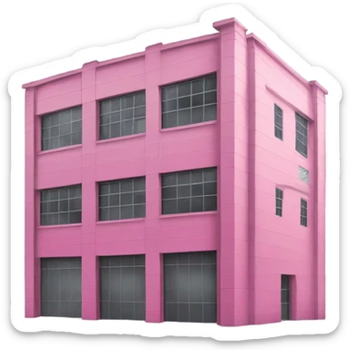 pink industrial building sticker