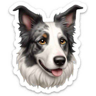 Merle border collie cross Alsatian  sticker