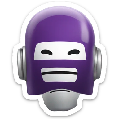Chat bot with error banner over face  sticker