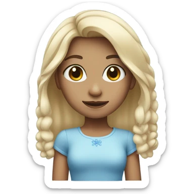 Girl with 3b Haïti and blue eyes sticker