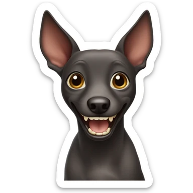 a xoloitzcuintle smiling sticker