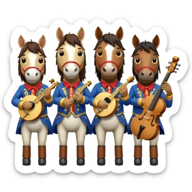 horse as Musicians sticker