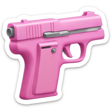 pink gun with a perspective on a slight angle sticker