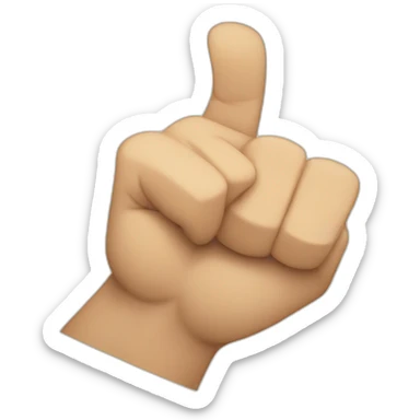 a fist like play rock paper scissor with thumb inside and playing rock sticker