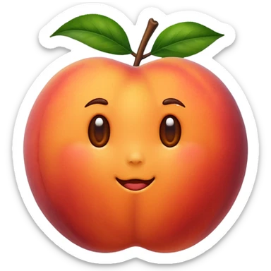 Peach sticker