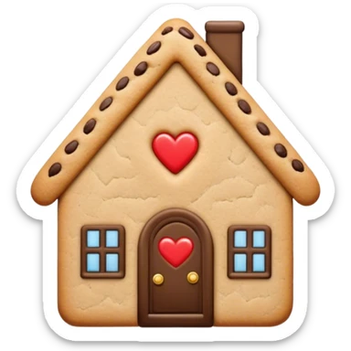 cookie heart with home sticker