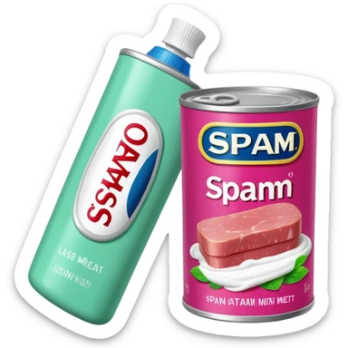 spam meat toothpaste  sticker