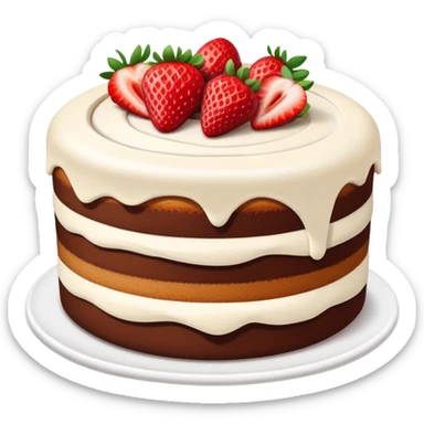 Quiero una torta con muchas fresas y chocolate sticker