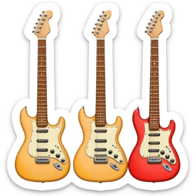 wooden electro guitars sticker