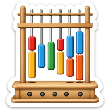wooden glockenspiel instrument sticker