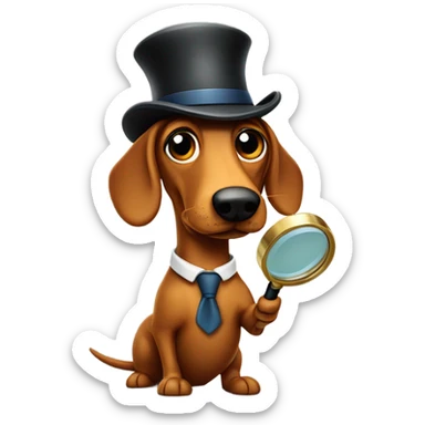 Wiener dog detective  sticker