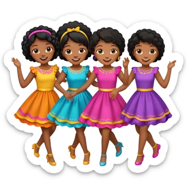 Variety Black girls dancing sticker