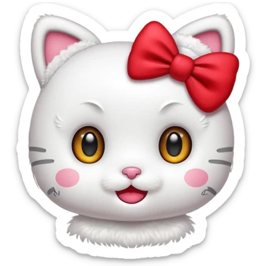 Hello kitty kawai emoji sticker