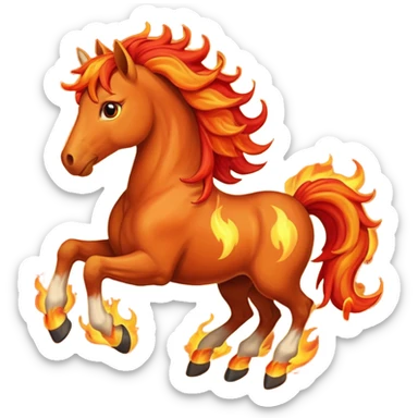 fire horse sticker