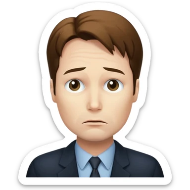 trust no one Mulder from the x-files looking very very worried sticker