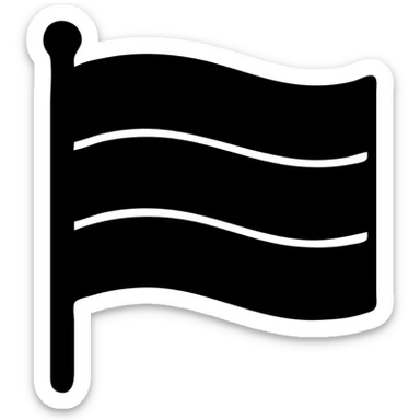 Germany flag icon, simple and bold sticker