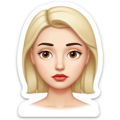 The Suspicious Neighbor – One eyebrow raised, lips pursed, slight side-eye as if investigating a crime. sticker