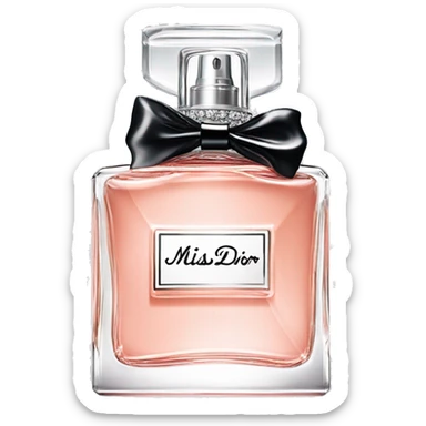 Miss dior perfume black sticker