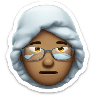 Tired and cold sticker