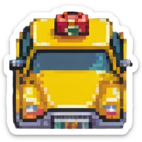 taxi cab airport transfer with luggage sticker