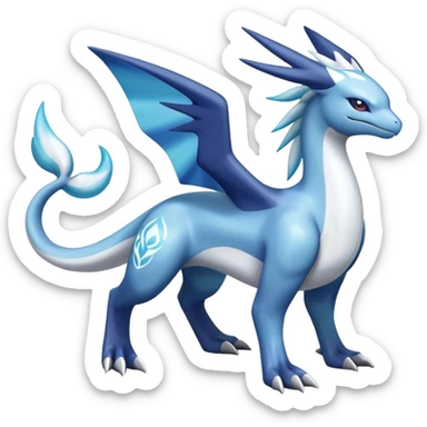 lugia-dialga-suicune-Glaceon-hybrid, full body sticker