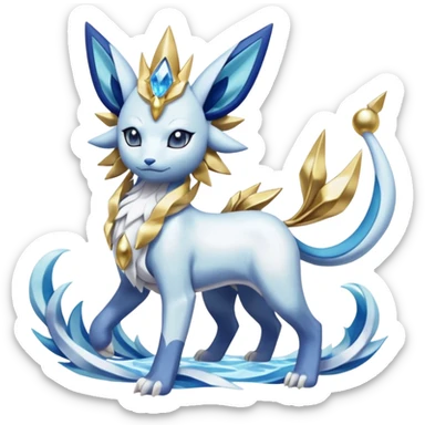 Primarina-Solgaleo-Glaceon-Suicune-Amaura-Dialga-fusion sticker