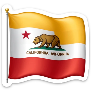 Hazme un emoji de la bandera de California  sticker