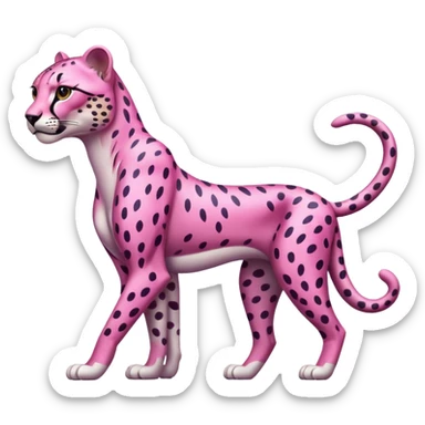 Pink cheetah sticker