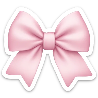 A cute light pink bow sticker