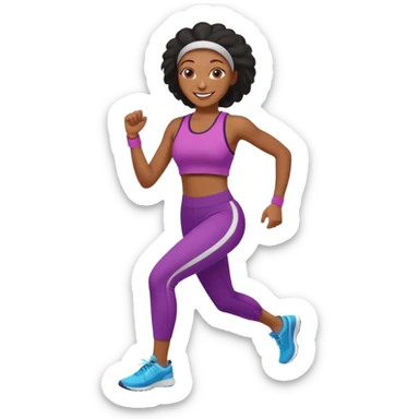 Morning Jogger black woman sticker