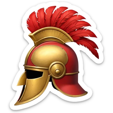 PRAEFECTUS roman helmet with red plumage  sticker