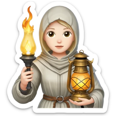 dark souls holding a lantern in hand sticker
