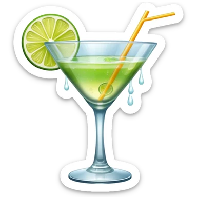 cocktail glass sticker
