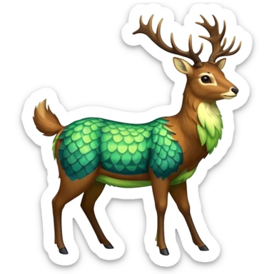 Sawsbuck-Helioptile-Amaura-Virizion-fusion (full body) sticker