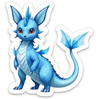 Salandit-Glaceon-Vaporeon-Salamence-hybrid-fusion (full body) sticker
