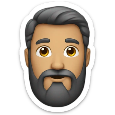 man with a beard like sticker