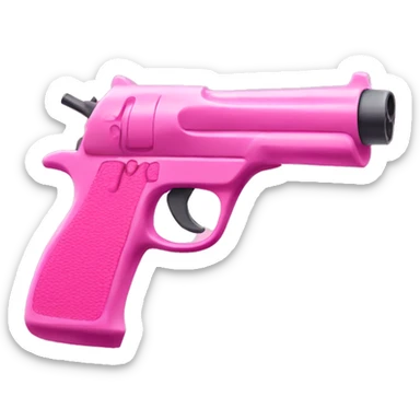 pink gun with a perspective on a slight angle sticker