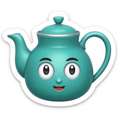 mavi yeşil ve turkuaz renk karışımlı bir kupa sticker