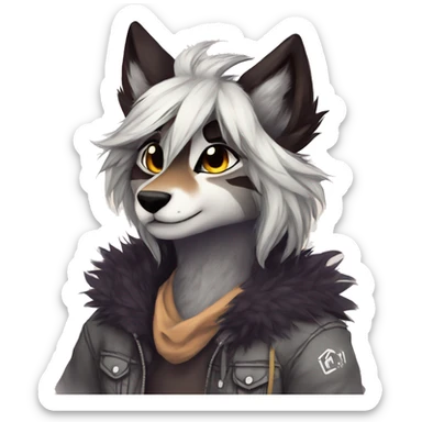 Edgy anthro furry by Falvie, LiLaiRa, griffsnuff, AngieWolf sticker