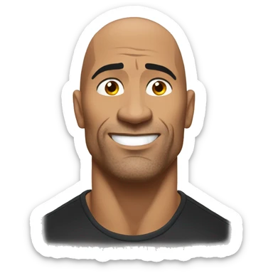 The rock raising one eyebrow sticker