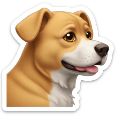 Chat qui fait un câlin à un chien sticker