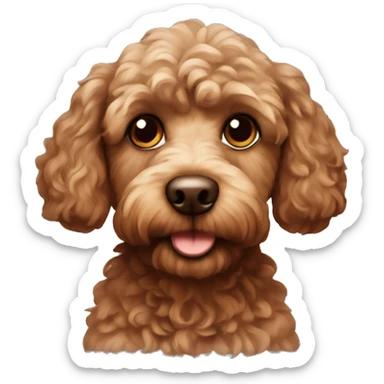 Brown cockapoo  sticker