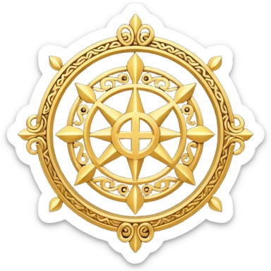ancient sigil, ornate, mysterious sticker