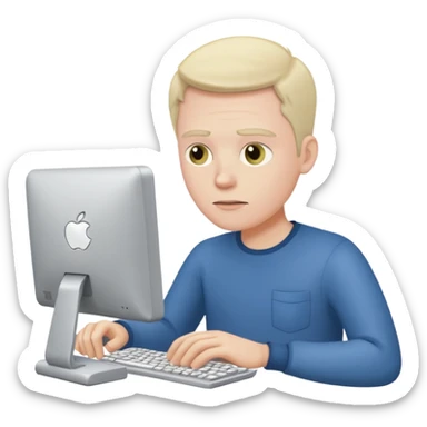 A WHITE MAN WITH A PC  sticker