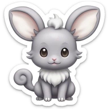 Minccino-Espurr-Cinccino-creature-hybrid sticker