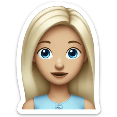 Blue eyed girl sticker