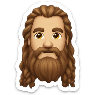gimli lord of the rings brown beard sticker