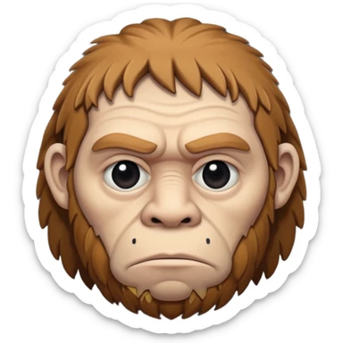 sad neanderthal sticker