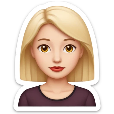 Tête jolie femme emoji sticker